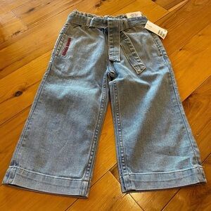 H&M x Disney Minnie Mouse Denim Wide-Leg  Cropped Jeans